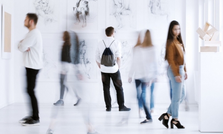 Museumbezoekers Museumbezoekers